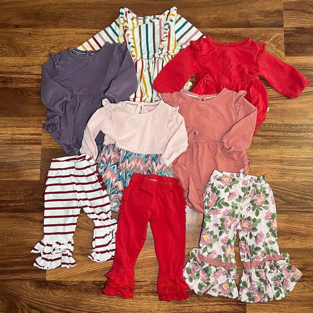 Ruffle Butts Bundle Onesies Pants 12-18 Months